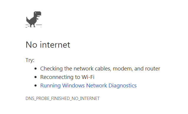 No Internet Connection